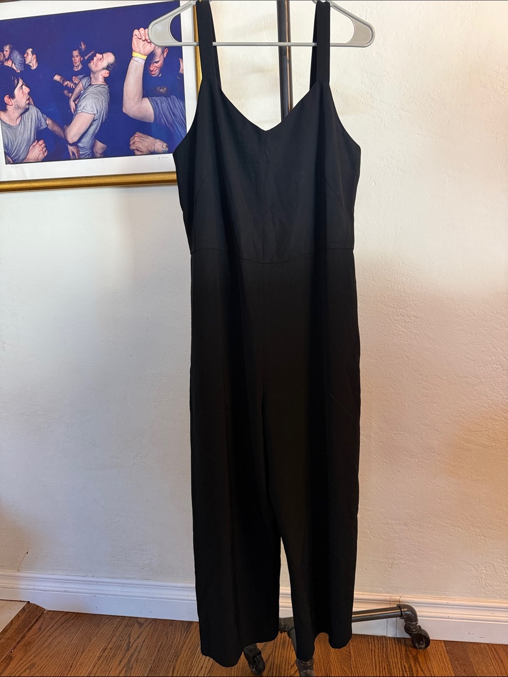 Everlane Black Sleeveless Wide-Leg Jumpsuit
